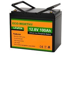 Акумулятор LiFePO4 ECO-WORTHY 12,8V 100Ah 2867382181 фото