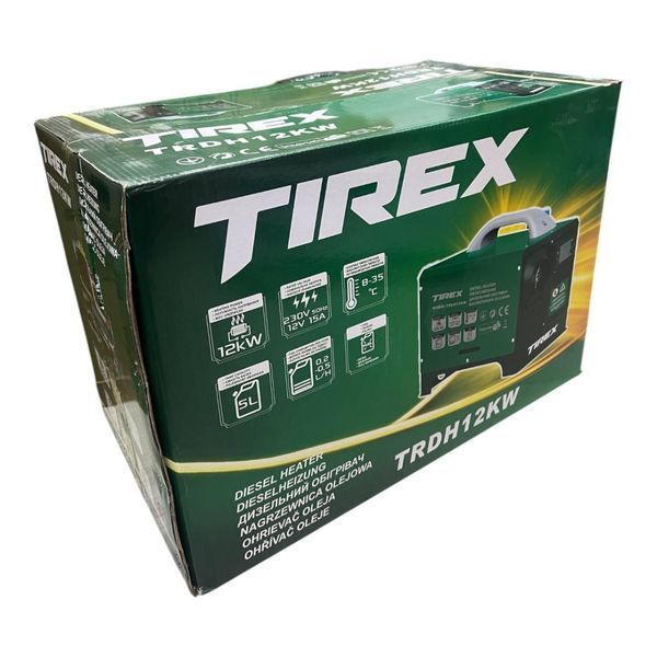 Автономний дизельний нагрівач TIREX TRDH12KW 12 кВт, 12 В/220 В, електронне керування, пульт ДК, підлоговий TRDH12KW фото