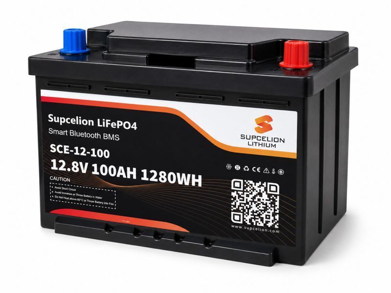 Аккумулятор Supcelion SCE-12V-100AH LiFePO4 12,8 В 100 А&middot;ч, 1280 Вт&middot;ч, Smart Bluetooth BMS, 100 А SCE-12V-100AH фото