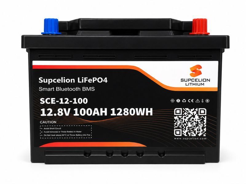 Аккумулятор Supcelion SCE-12V-100AH LiFePO4 12,8 В 100 А&middot;ч, 1280 Вт&middot;ч, Smart Bluetooth BMS, 100 А SCE-12V-100AH фото