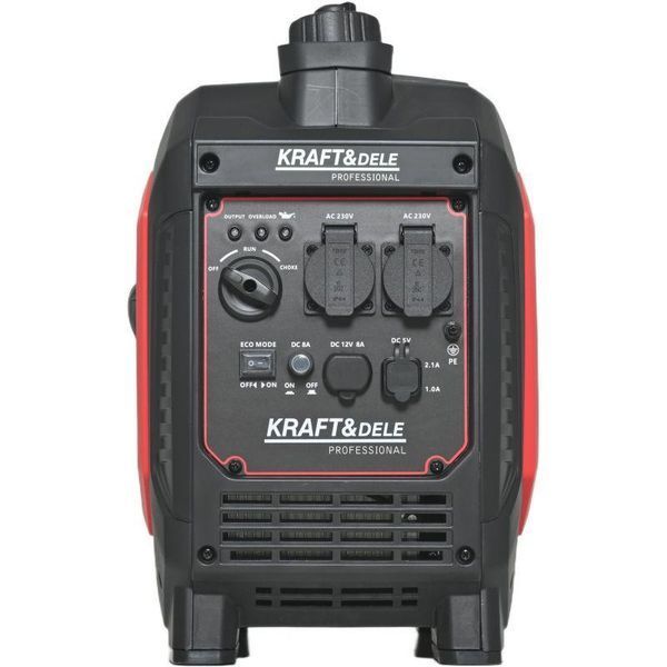 Генератор бензиновый инверторный Kraft Dele KD3162 2,3 кВт, максимум 2,5 кВт, 230 В, 2 розетки, DC 12 В, USB 5 В KD3162 фото