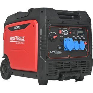 Генератор бензиновий інверторний Kraft Dele KD3164 6,5 кВт, максимум 6,7 кВт, 230 В, USB, 12 В, електрозапуск, колеса KD3164 фото