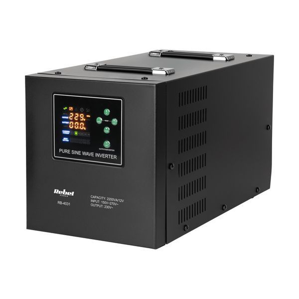 Источник бесперебойного питания Rebel POWER-2200-LFP4 RB-4031 1600 Вт / 2200 VA, 12/230 В, чистая синусоида, заряд 40 А RB-4031 фото