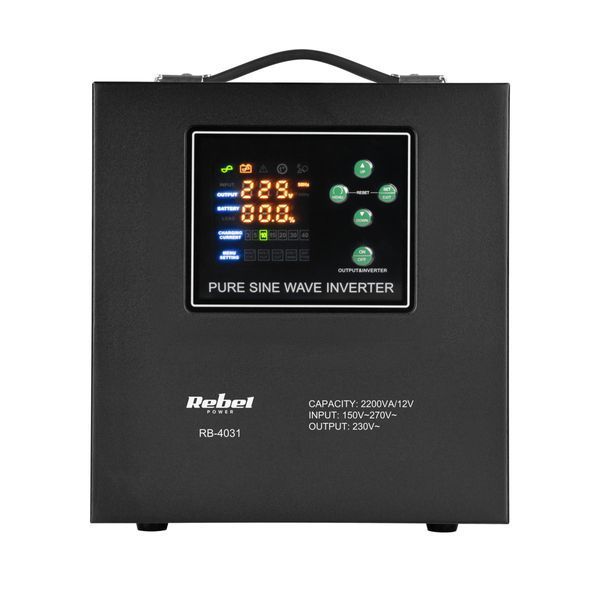 Источник бесперебойного питания Rebel POWER-2200-LFP4 RB-4031 1600 Вт / 2200 VA, 12/230 В, чистая синусоида, заряд 40 А RB-4031 фото