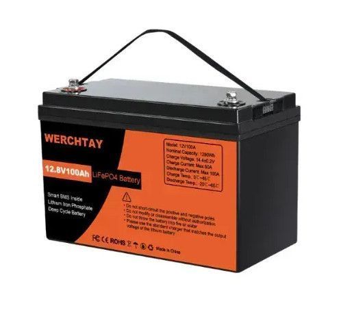 Акумулятор WERCHTAY LiFePO4 12.8V 100Ah, 1280Wh, Smart BMS, Deep Cycle Battery 117499 фото
