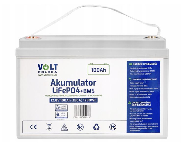 Аккумулятор VOLT POLSKA LiFePO4 12V 100Ah BMS LiFePO4 12V 100Ah фото