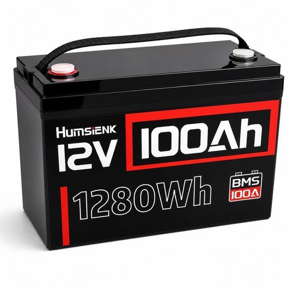 Аккумулятор HUMSIENK LiFePO4 12V 100Ah 1280Wh 565788842 фото