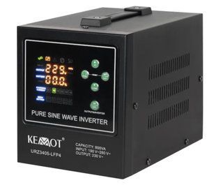 Джерело безперебійного живлення KEMOT PROsinus-800-LFP4 (ДБЖ) Kemot 500/800W 12v (Чорний) URZ3405-LFP4 (LiFePo4) 2450065869 фото