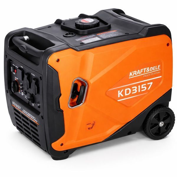 Генератор инверторный Kraft Dele KD3157 4.3 кВт, бензиновый, 230 В, медная обмотка, USB, ручной старт KD3157 фото